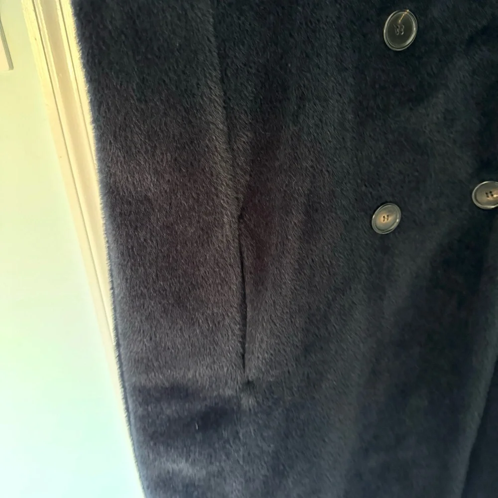 Max Mara Roseto Navy Blue Coat IT 42 US 6 - Picture 9 of 16